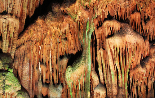 Stone formations in Saeva dupka cave, Bulgaria photo