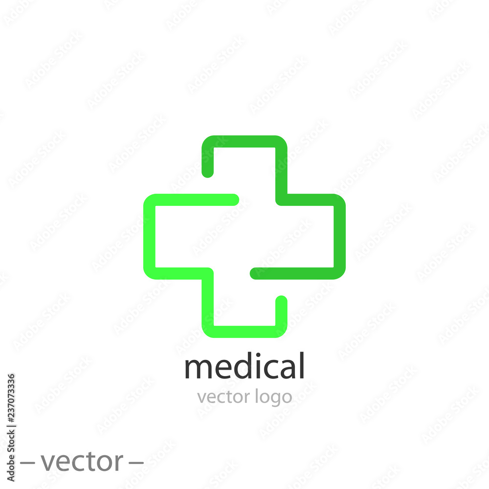 Cross medical logo icon vector Cross medical logo icon vector