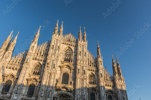 Milan Cathedral (Duomo di Milano) at sunset, Italy