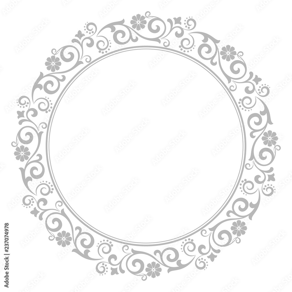 Decorative frame Elegant vector element for design in Eastern style, place for text. Floral grey border. Lace illustration for invitations and greeting cards Decorative frame Elegant vector element for design in Eastern style, place for text. Floral grey border. Lace illustration for invitations and greeting cards