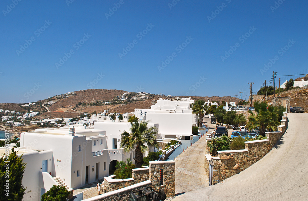 Ocean view of Mykonos town