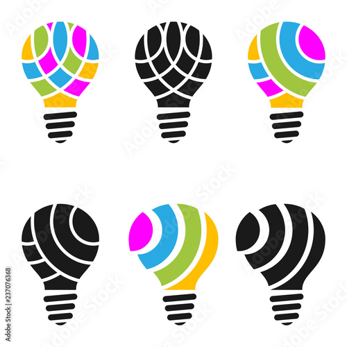 Colorful light bulb