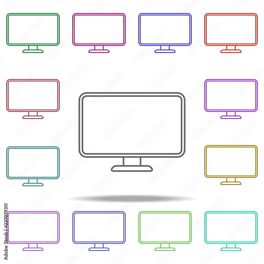 monitor line icon. Elements of computer hardware in multi color style icons. Simple icon for websites, web design, mobile app, info graphics monitor line icon. Elements of computer hardware in multi color style icons. Simple icon for websites, web design, mobile app, info graphics