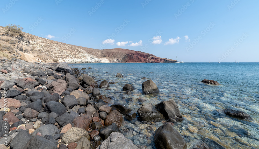 Akrotiri Kambia beach - Santorini Cyclades island - Aegean sea - Greece