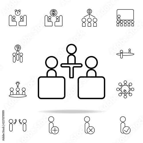 the meeting icon. conferencing icons universal set for web and mobile