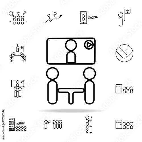 online presentation icon. conferencing icons universal set for web and mobile