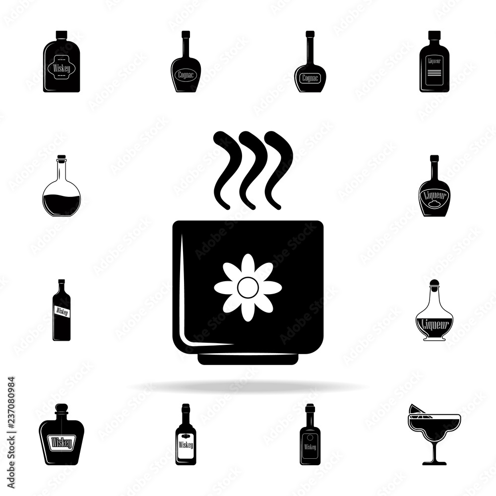 Fototapeta premium green tea in a cup icon. Drink icons universal set for web and mobile