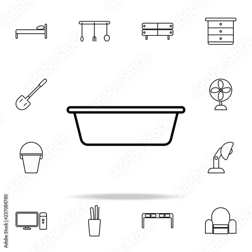 a bowl line icon. home things icons universal set for web and mobile