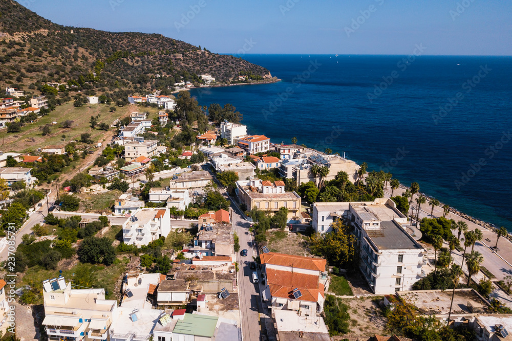 Methana coastline in Aegean sea, Greece.