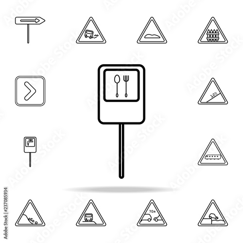 road sign restaurant icon. road sign icons universal set for web and mobile