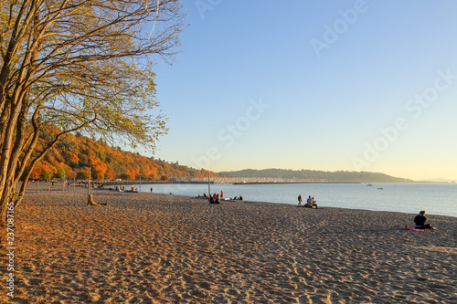 relaxing afternoon at Golden gardens park, Seattle Washington