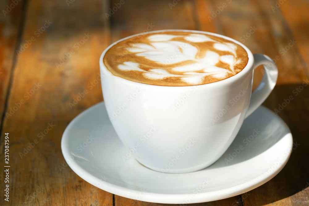 Coffee latte art in coffee shop Coffee latte art in coffee shop