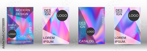 Set for liquid. Holographic abstract backgrounds.