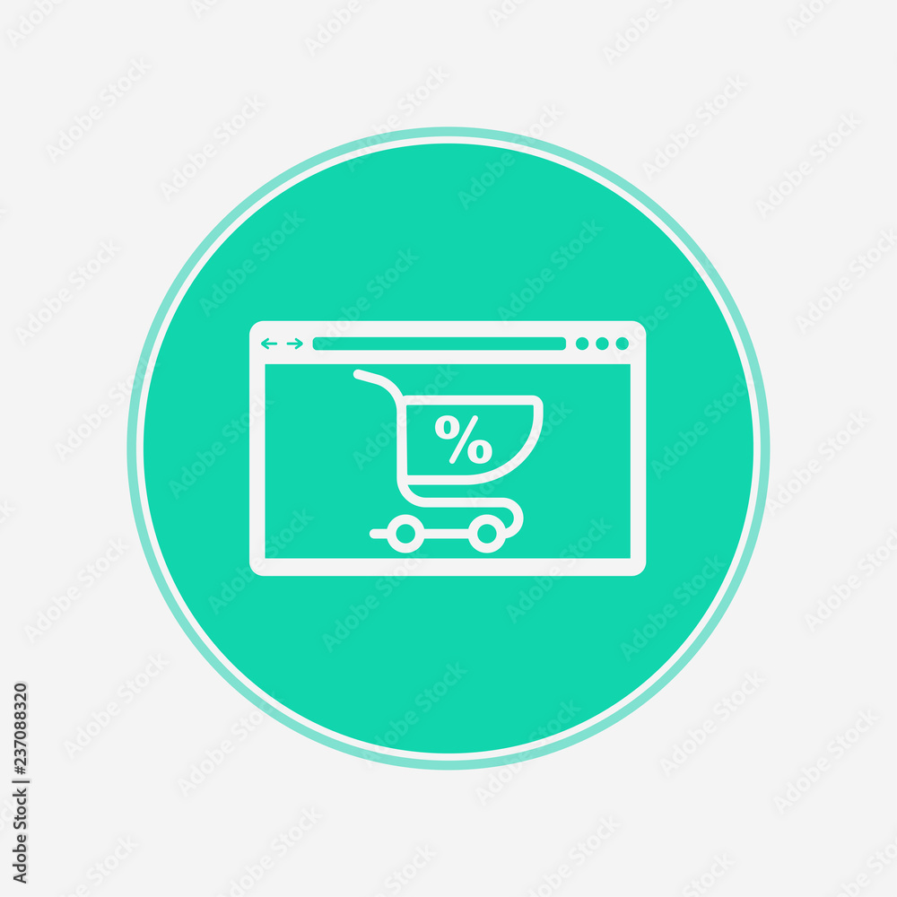 Online shopping vector icon sign symbol Online shopping vector icon sign symbol