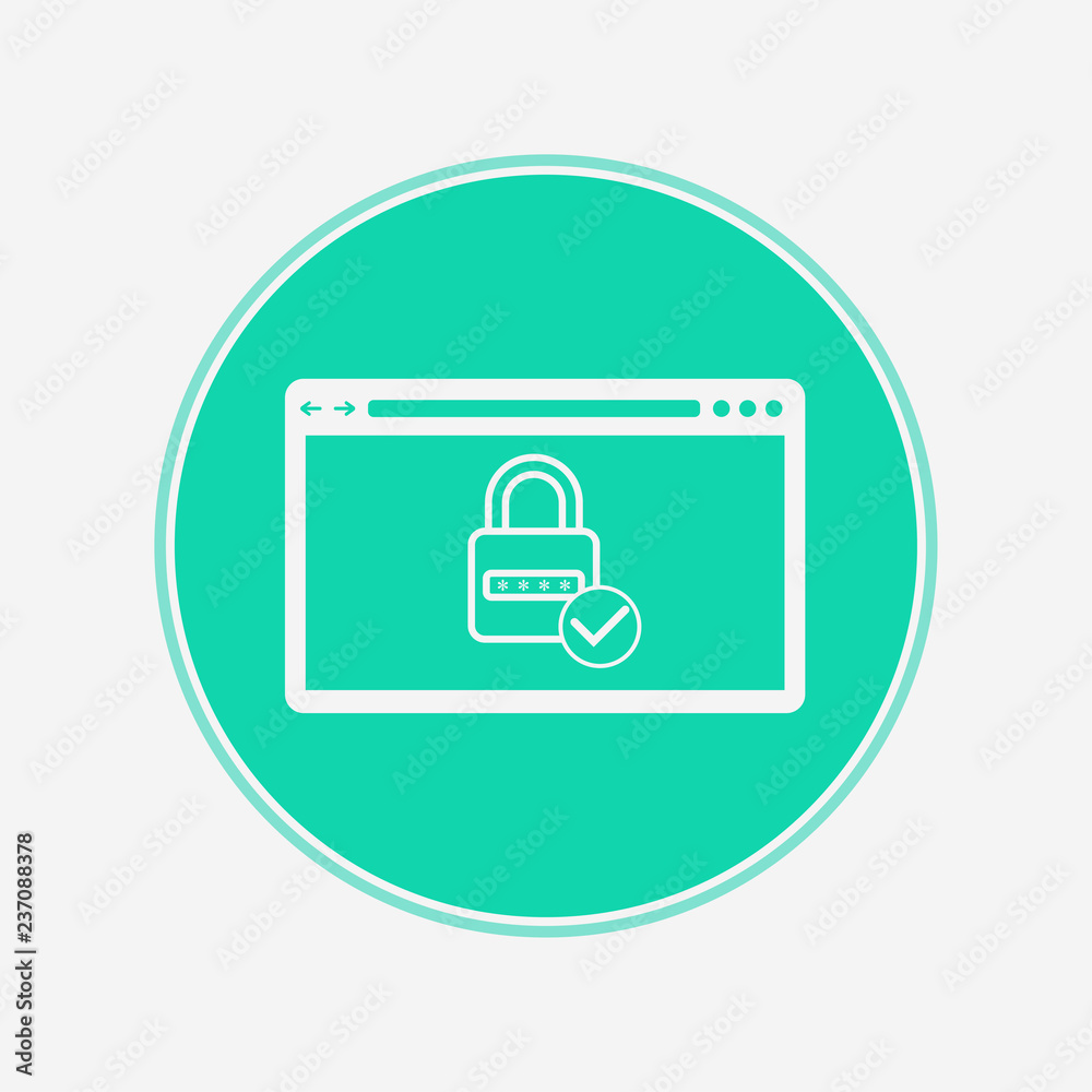 Website protection vector icon sign symbol Website protection vector icon sign symbol