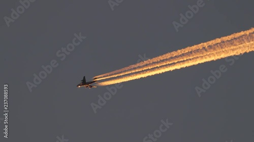 Airliner at cruising altitude