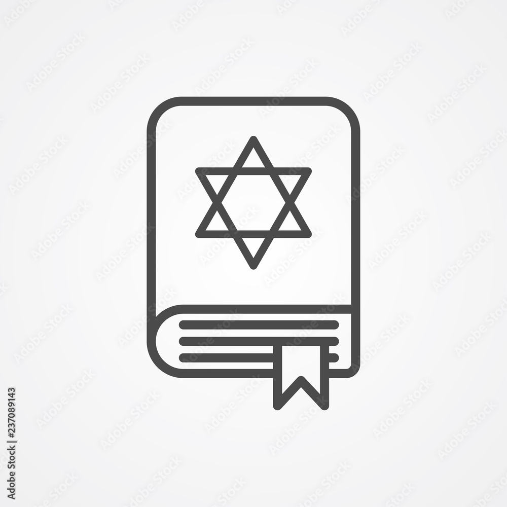 Torah book vector icon sign symbol Torah book vector icon sign symbol