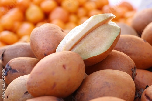 Sapodilla fruit at street food