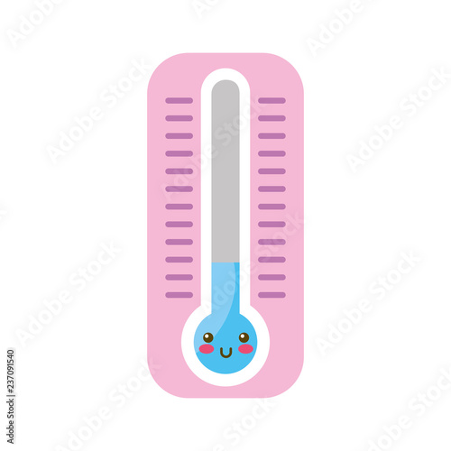 kawaii thermometer temperature cartoon character