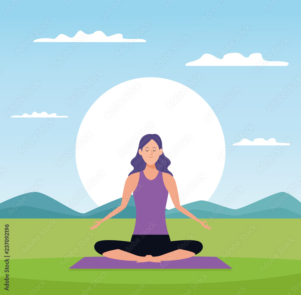 woman in yoga poses