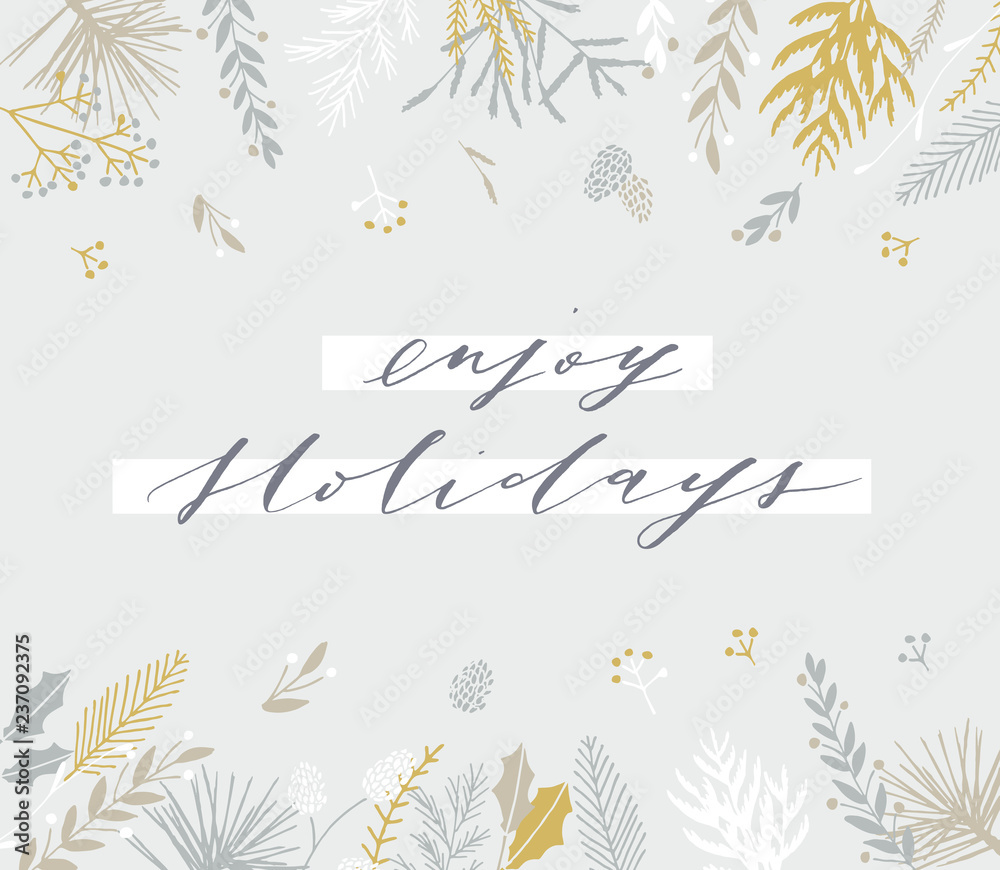 Obraz premium Christmas greeting card.