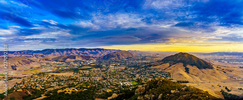 Panoramic San Luis Obispo, late summer, CA