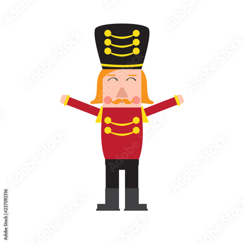 Isolated cute nutcracker soldier. Vector illustration design
