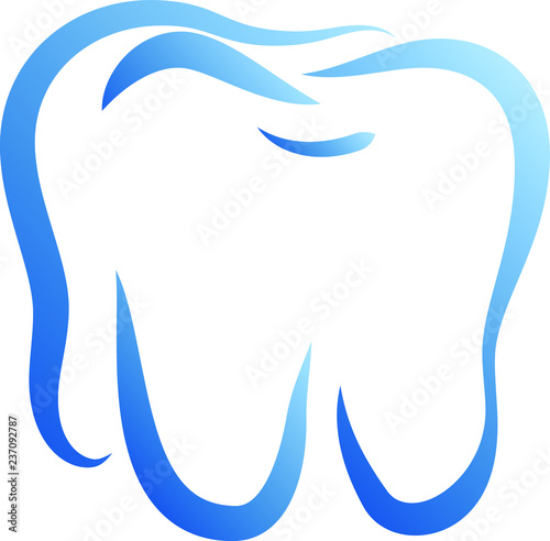 Stylish Line drawing of tooth