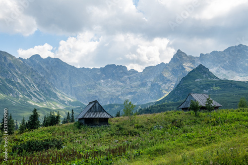 Picturesque huts in the Tatra Mountains