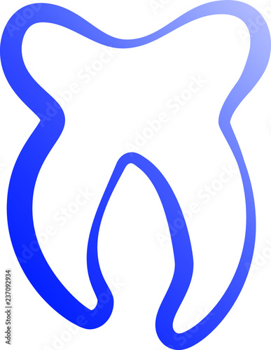 Stylish Line drawing of tooth