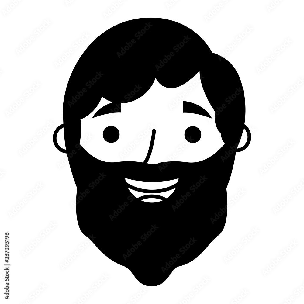 bearded man face old character
