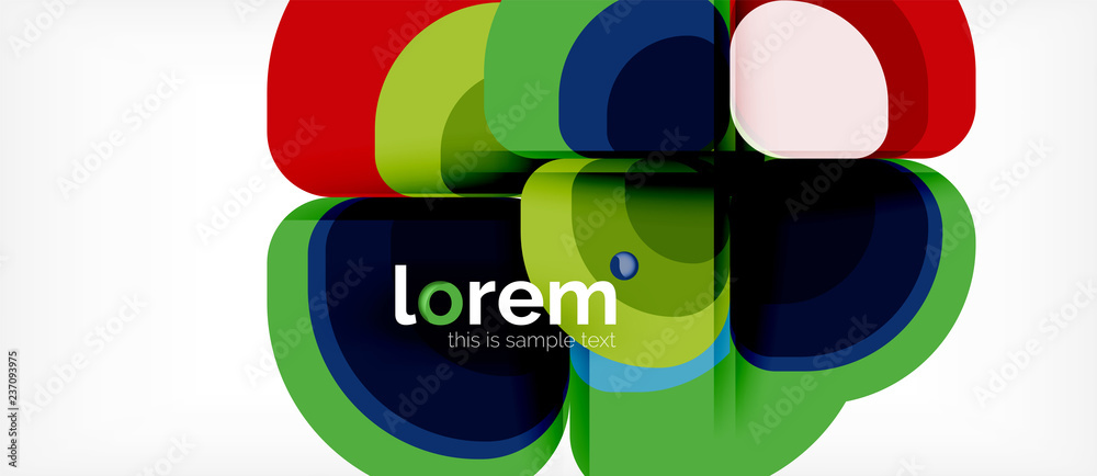 Round triangles geometric shapes composition Round triangles geometric shapes composition