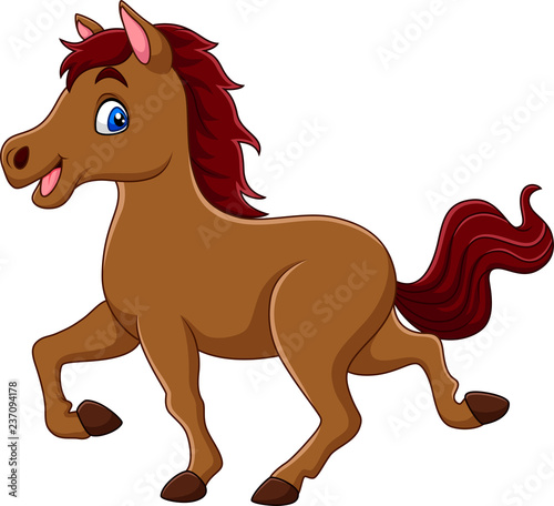 Smiling horse cartoon