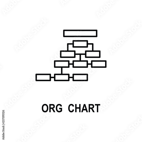 Organizational chart icon. Element of business structure icon for mobile concept and web apps. Thin line organizational chart icon can be used for web and mobile