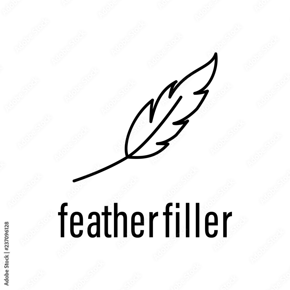 feather filler icon. Element of raw material with description icon for mobile concept and web apps. Outline feather filler icon can be used for web and mobile feather filler icon. Element of raw material with description icon for mobile concept and web apps. Outline feather filler icon can be used for web and mobile