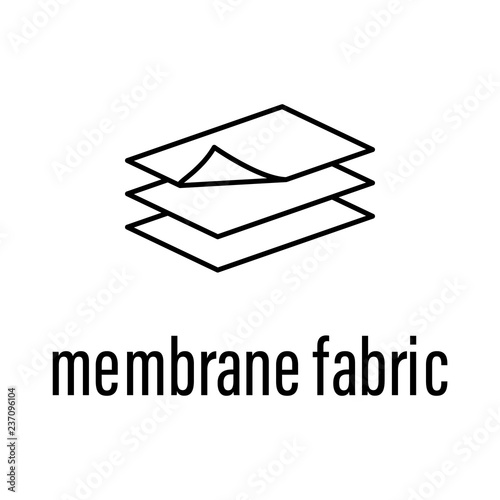 membrane fabric icon. Element of raw material with description icon for mobile concept and web apps. Outline membrane fabric icon can be used for web and mobile