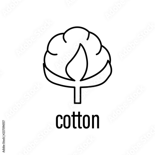 cotton, feather icon. Element of raw material with description icon for mobile concept and web apps. Outline cotton, feather icon can be used for web and mobile