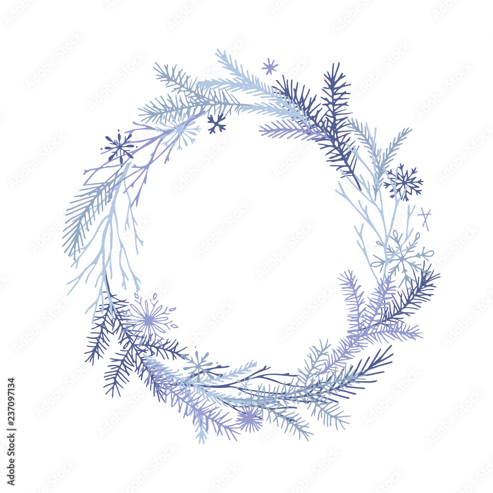 Floral round wreath. Floral round wreath.