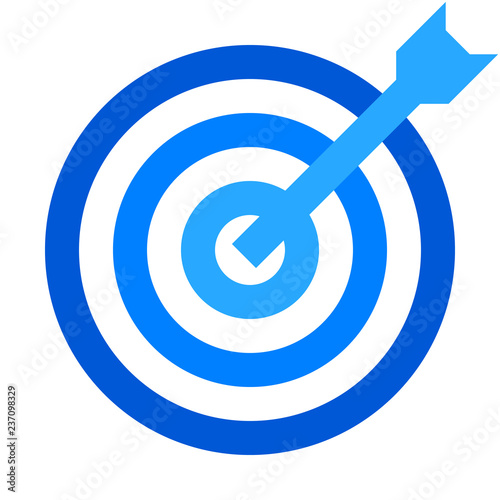Free Download Target sign - blue shades transparent with dart, isolated - vector - GFXLoad