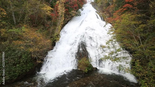 Yudaki Falls in autumn season at Nikko national park, Nikko, Japan.