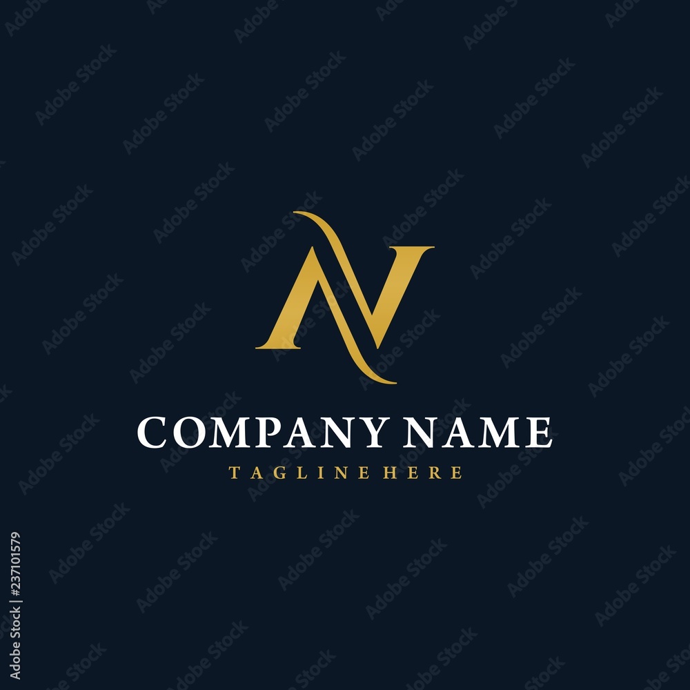 Letter AV, letter N Logo Letter AV, letter N Logo