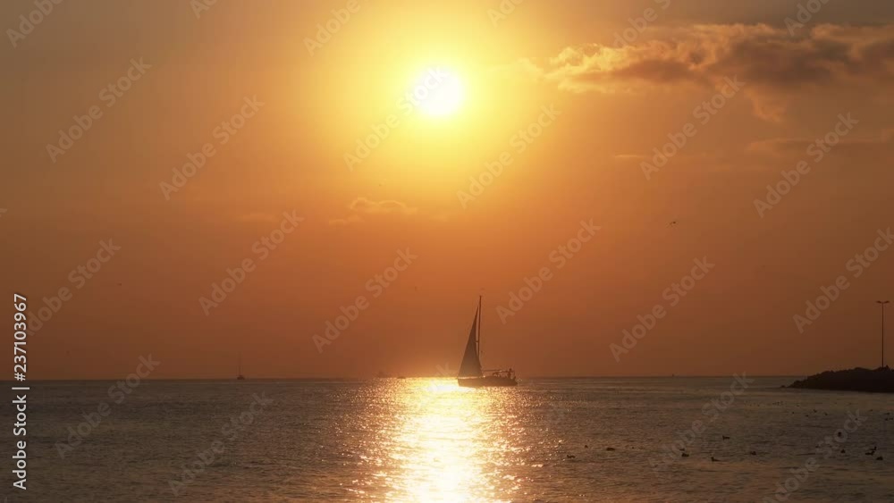 Beautiful view of the sunset over sea Beautiful view of the sunset over sea