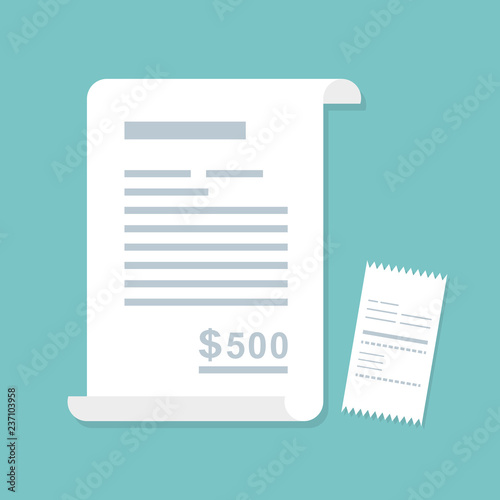 vector payment receipt design