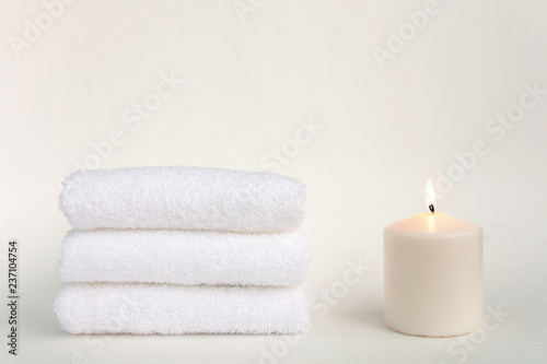 Beauty spa salon bath towels body care concept