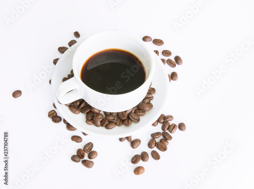 Coffee cup on white background