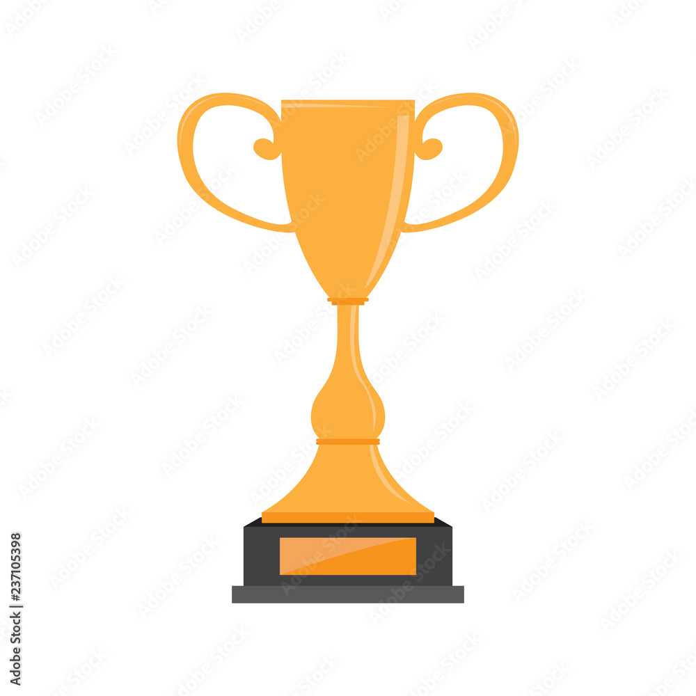 Isolated golden trophy image. Vector illustration design Isolated golden trophy image. Vector illustration design