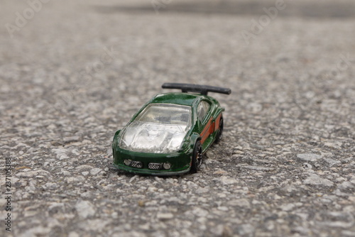 Toy cars on roads photo