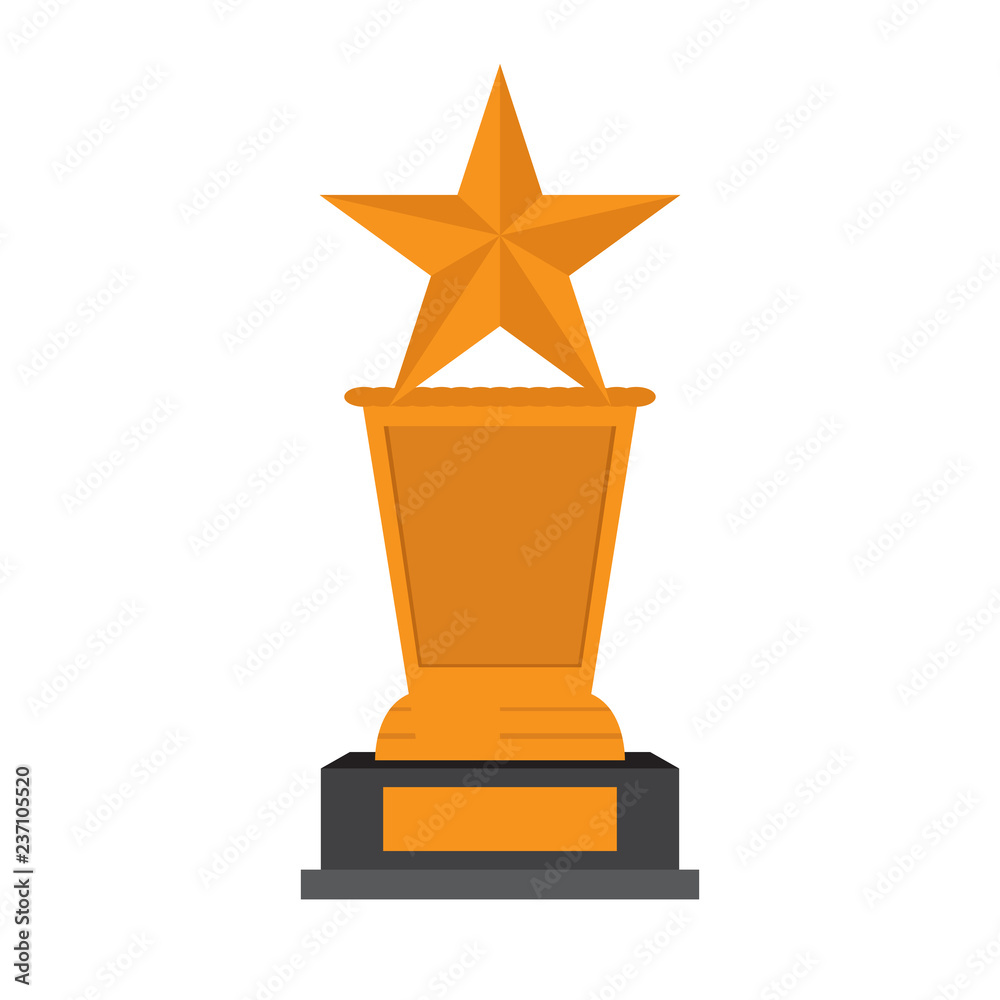 Isolated golden trophy image. Vector illustration design Isolated golden trophy image. Vector illustration design