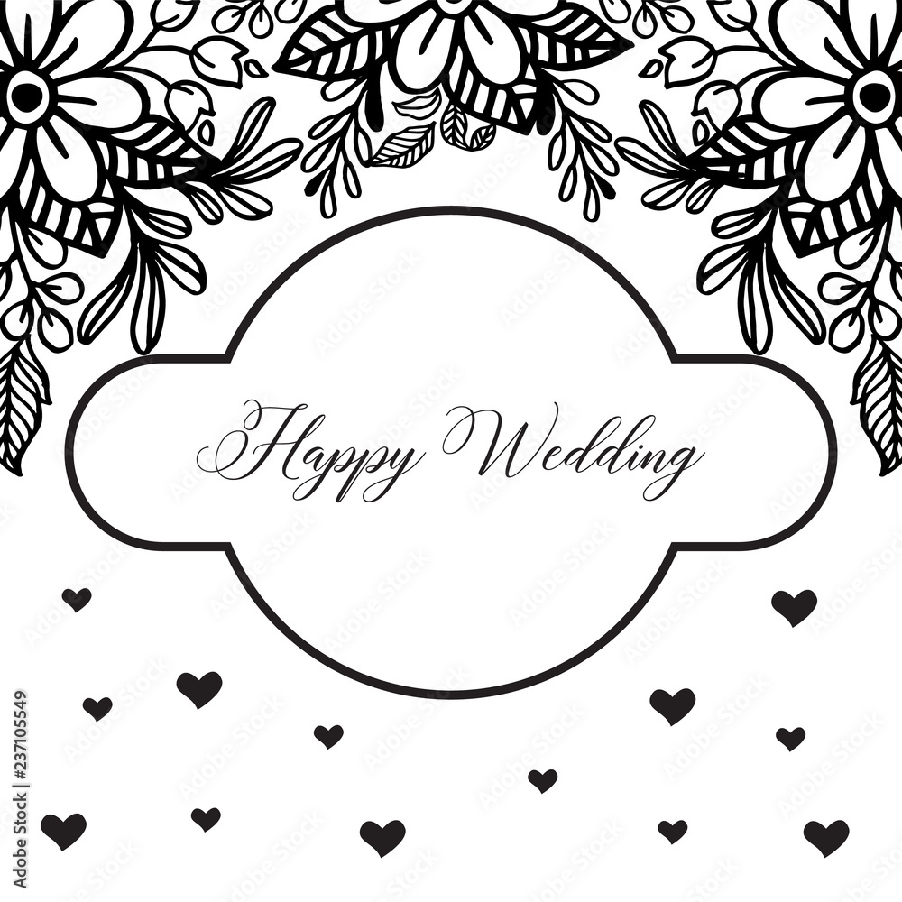 Wedding floral invite invitation card Design with floral vector art