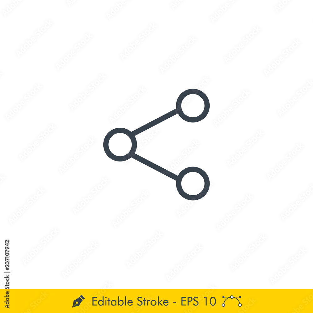 Share Icon / Vector - In Line / Stroke Design Share Icon / Vector - In Line / Stroke Design